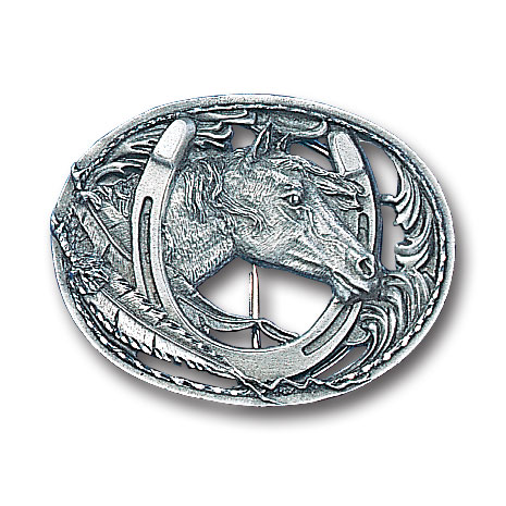 Belt Buckle - Horse (Diamond Cut and Cut Out)